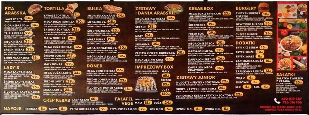 EZ KEBAB Dukla – menu i kontakt EZ KEBAB Dukla – menu i kontakt