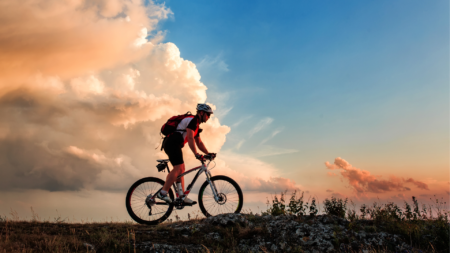 Wypożyczony rower górski w Dukli