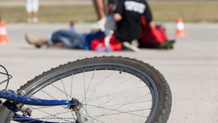 Wypadek na rowrze Łęki Dukielskie