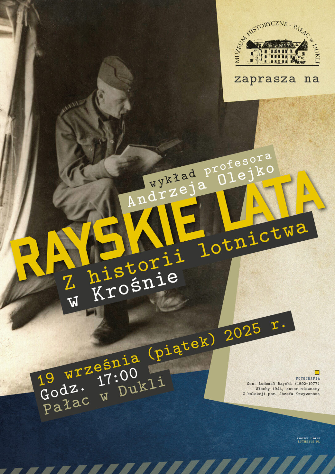 Wykład prof. Andrzeja Olejko w Pałacu w Dukli – „Rayskie lata. Z historii lotnictwa w Krośnie”